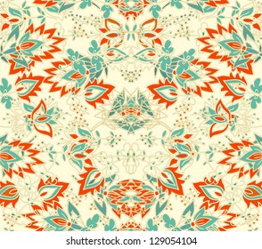 seamless chaotic floral pattern