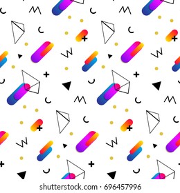 Seamless Chaotic geometry background. Minimal futuristic design. Suitable for posters,covers,prints. stock vector.
