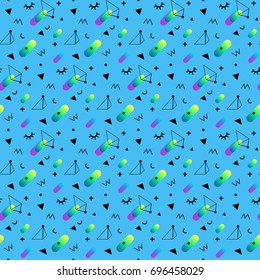 Seamless Chaotic geometry background. Minimal futuristic design. Suitable for posters,covers,prints. stock vector.