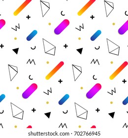 Seamless Chaotic geometry background. Minimal futuristic design. Suitable for posters,covers,prints. stock vector.