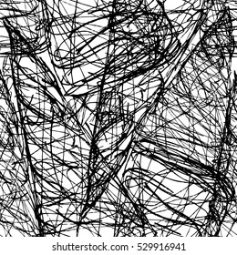 Seamless chaotic line. Vector