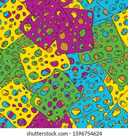 Seamless chaotic multi-color background. Grunge texture color. Multi-colored template for printing on wrapping paper