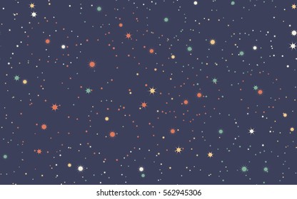 Seamless chaotic pattern of stars. Fashion camouflage.