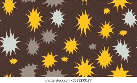 Nahtloses chaotisches Sternmuster. Blumenminimalistisches nahtloses Muster. Einfaches Vintage-Muster. Charmante sternförmige Blumen in einem kleinen, ganz im Druck. Geometrisches Muster.