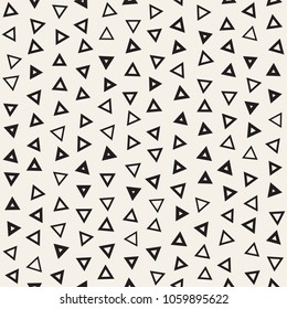 Seamless chaotic patterns. Randomly scattered geometric shapes. Abstract retro background simole design