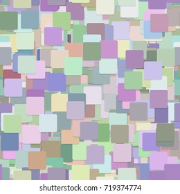 Seamless chaotic square background pattern - vector illustration from squares in colorful tones with shadow effect