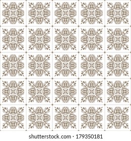 Seamless charcoal small floral elements wallpaper