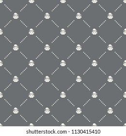seamless Chat Bot pattern on a dark background. Chat Bot icon creative design. Can be used for wallpaper, web page background, textile, print UI/UX