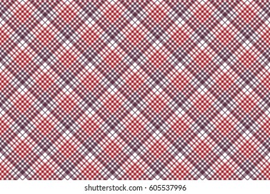 Seamless check fabric texture tablecloth pattern. Vector illustration.