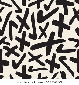 seamless  check marks symbol with correct and incorrect pattern background