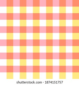 Seamless check pattern design for decorating wallpaper and etc. They’re various colors isolated on white background.