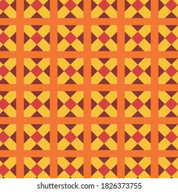 Seamless check pattern in fall color