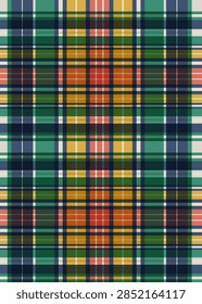 Seamless check pattern: mirrored sett of broad blocks, guard stripes and overcheck, identical in warp and weft. art palette. Solid fills only, no transparency or gradients.