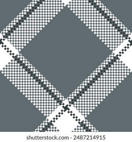 Seamless check plaid pattern set in Gray White, beige. tartan vector print for flannel shirt, skirt, blanket, throw, other modern spring summer autumn winter modern fashion fabric design.