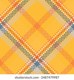 Seamless check plaid pattern set in Yellow White, beige. tartan vector print for flannel shirt, skirt, blanket, throw, other modern spring summer autumn winter modern fashion fabric design.