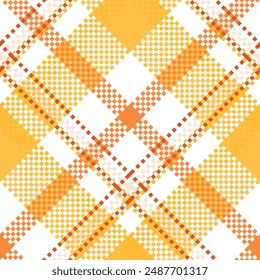 Seamless check plaid pattern set in Yellow White, beige. tartan vector print for flannel shirt, skirt, blanket, throw, other modern spring summer autumn winter modern fashion fabric design.