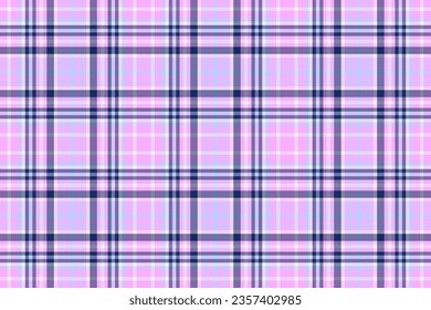 Nahtlose Kontrolle Textilien aus Tartan-Hintergrund mit einem Gewebe plaid Vektormuster in violett-weißen Farben.