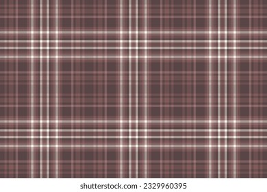 Seamless check texture of vector fabric pattern with a background tartan textile plaid in pastel and sea shell colors.