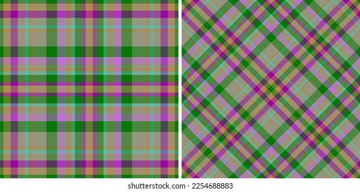 Vector de control sin problemas. Fondo del tartán de textura. Tela de patrón textil enchapada en conjunto.