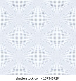 Seamless checked 3D pattern. Geometric convex texture. Vector art.