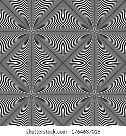 Patrón de líneas de arte de operaciones sin inconvenientes. textura 3D. Ilustración vectorial.