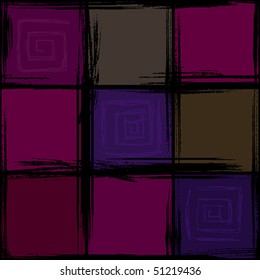 Seamless checked pattern dark colored. Vector illustration.