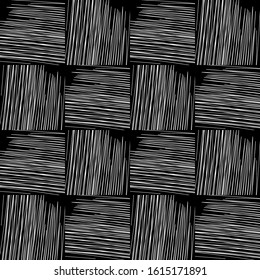 Seamless checked pattern. Hatching lines texture. Vector art.