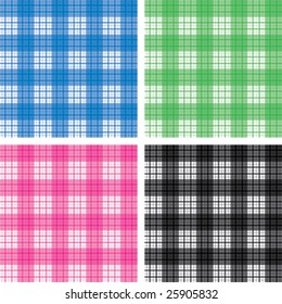 Seamless checked pattern set