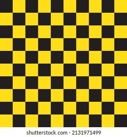 Seamless checker pattern with black and Yellow 