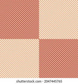 Fondo de color beige impecable a cuadros. Impresión textil de manera moderna.