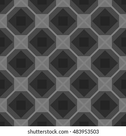 Seamless Checkered Black White Tablecloth Vector Stock Vector (Royalty