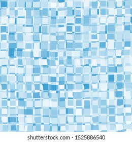 Seamless checkered camouflage. The broken squares are randomly painted in the colors of winter.