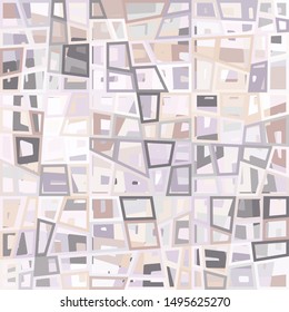 Seamless checkered camouflage. Obliquely chopped squares in three layers. Chaos of color. Fashionable texture.