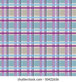 Seamless Checkered fabric pattern in vector