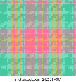 Seamless checkered geometric pattern with weaven textrure. Colorful tartan plaid background