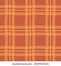 Seamless checkered hand drawn pattern. Vector Background