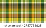Seamless checkered Irish tartan pattern for Thanksgiving harvest festival St Patrick