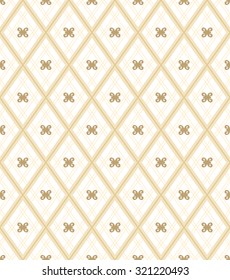 Seamless checkered pattern. Abstract geometrical background. Classical tablecloth texture. Regularly repeating rhombuses. Vector element of graphical design