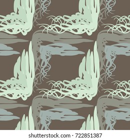 Seamless. Checkered pattern of blots and careless strokes. Dirty grunge style.