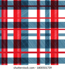 seamless checkered pattern. blue and red stripes. background for textiles, clothing, wrapping paper and more

