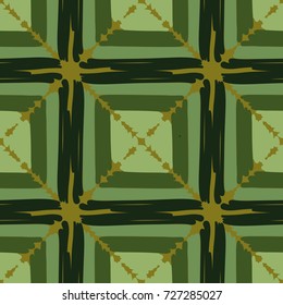 Seamless checkered pattern. Careless execution. Grunge style.