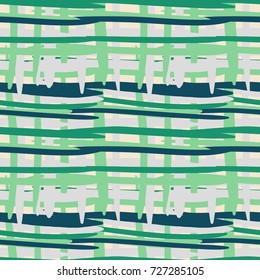 Seamless checkered pattern. Careless execution. Grunge style.