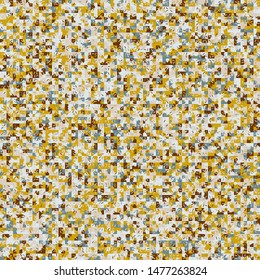 Seamless checkered pattern consisting of squares broken by curved lines with chaos of small strokes. Harmonious color combinations.