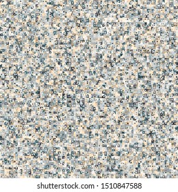 Seamless checkered pattern consisting of squares broken by curved lines with round spots. Pale harmonious chaotic color combinations.