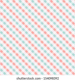 Seamless checkered pattern, coral and turquoise. Can be used for wallpaper, pattern fills, web page background, surface textures