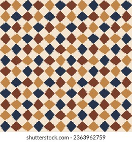 Seamless checkered pattern in fall, and autumn colors, hand-drawn feel, great for sweaters, fashion, unisex clothing, home decor, wrapping paper, scarves, tiles, pants, ties, stationery and more.: stockvector