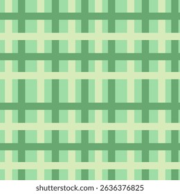 Seamless checkered pattern in green colors. Abstract vector background.