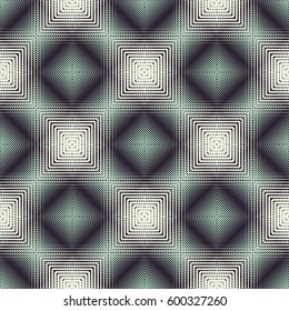 Seamless checkered pattern. Interlacing of squares. A web of fine lines.