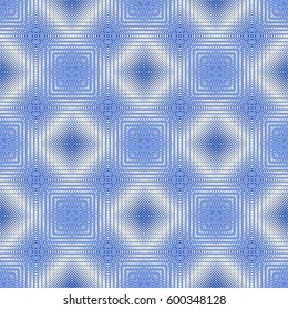 Seamless checkered pattern. Interlacing of squares. A web of fine lines.