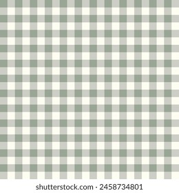 Seamless Checkered Pattern Light Sage Green. Vector Background